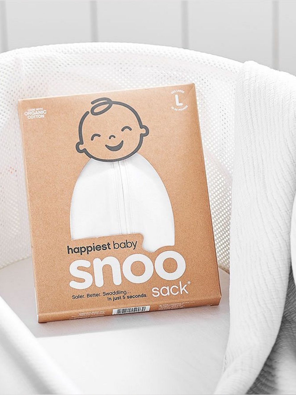 HAPPIEST BABY SNOO Organic Cotton Sack Swaddle 4-6 months